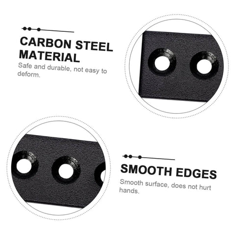 Heavy Duty Track Connecting Plate Set For Barn Doors Carbon Steel Bracket Connectors With Easy Install Flat Mending Plates