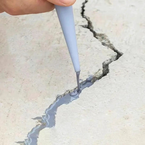 Applying Heavy Duty Concrete Crack Repair Adhesive For Outdoor Use Waterproof And Weather Resistant Crack Filler Dries Fast