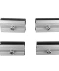 Heavy-Duty Solar Panel Mount Clamp Kit For Film Modules, anodized aluminum bracket with screws, set of four, top view