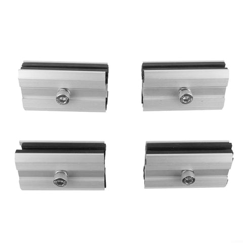 Heavy-Duty Solar Panel Mount Clamp Kit For Film Modules, anodized aluminum bracket with screws, set of four, top view