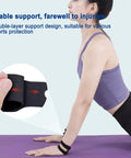 Breathable Wrist Straps For Sports And Everyday Relief High Support Wraps shown on woman doing yoga push-up pose