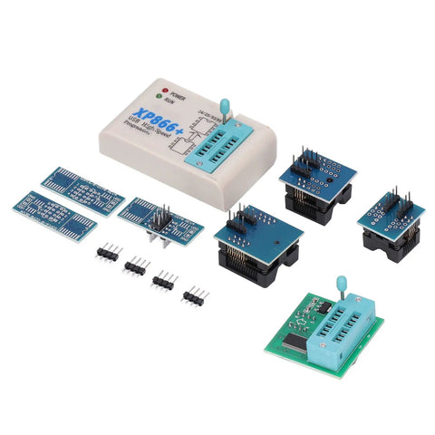 Pro Grade High Speed USB SPI Flash Programmer Kit for BIOS Chips and EEPROMs XP866 Universal Programmer with adapters and chips