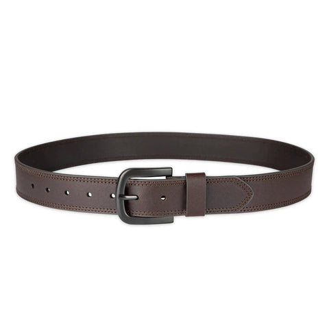 Leather Jeans Belt With Stitch Detailing And Prong Buckle One And A Half Inch Wide Brown Built To Last Workwear Belt Size 42 Durable Everyday Accessory