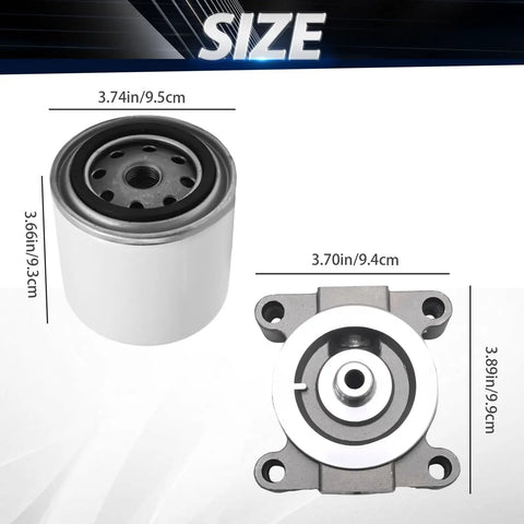 Coolant Filter With Filter Base Replacement For Freightliner M2 112 114SD 106 108SD And Peterbilt Trucks Heavy Duty size specifications