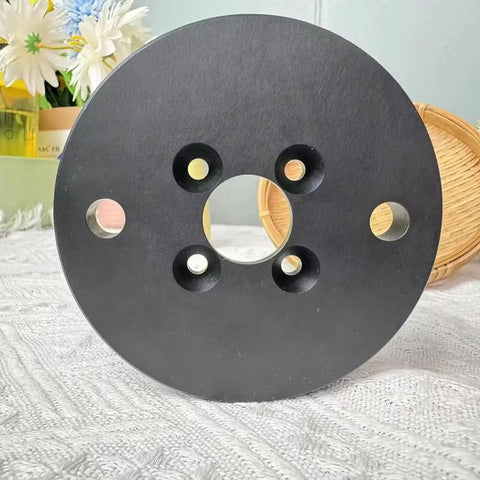 Heavy Duty Self- Centering Vise With Quick Clamp For CNC Milling Machine Precision 4/5 Axis Fixture Positive Negative Clamping High Wear Resistant Steel round plate with multiple holes.