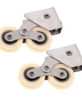 Heavy Duty Sliding Door Rollers Kit, 2 Pack Aluminum Alloy Wheels With Stainless Steel Track, Adjustable Window Pulleys