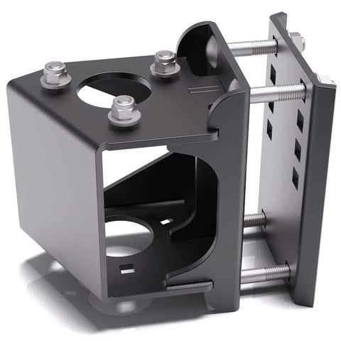 Front view of Universal Trailer Tongue Jack Relocation Kit With Bolt On Bracket For 3 Bolt And A Frame Jacks No Weld Install