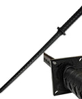 Rugged Black Polypropylene Training Sword With Samurai Style Handle For Sparring And Practice, Balanced And Safe No Sharp Edges, Model 1801
