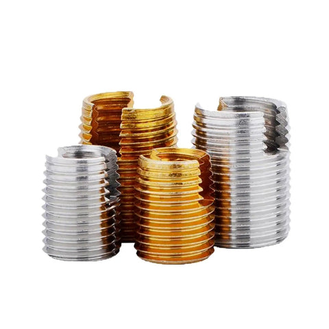 Heavy Duty Self Tapping Thread Inserts Made From Stainless Steel With Zinc Plating Coating For M2 To M16 Sizes in two colors.
