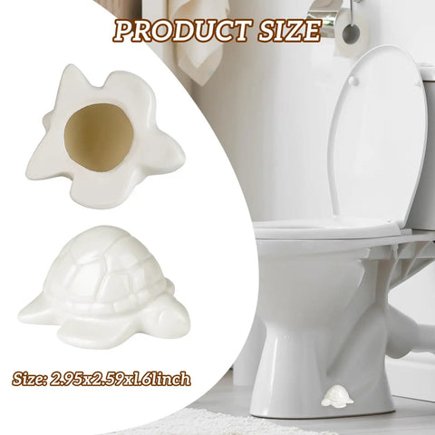 Whimsical Sea Turtle Ceramic Toilet Bolt Caps For Standard Toilets White Finish Decorative Coastal Decor Cute Cool Screw Covers That Replace Toilet Bolt Caps And Keep The Lid Operation Smooth And Stylish
