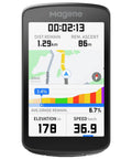 Smart GPS Bike Computer With A 3.3 Inch Color Touchscreen displaying navigation map and ride data interface.