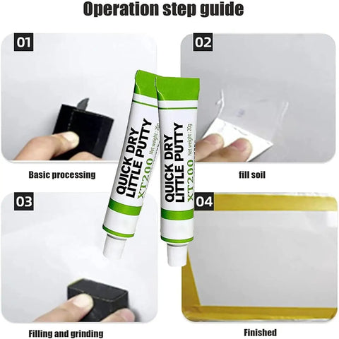 DIY Friendly Marine Grade Fiberglass Boat Repair Paste Kit With Scraper For Scratch Repair And Quick Dry Touch Ups White Putty That Bonds Fast 3 Pcs Set For Small Damages On Boats And Watercraft