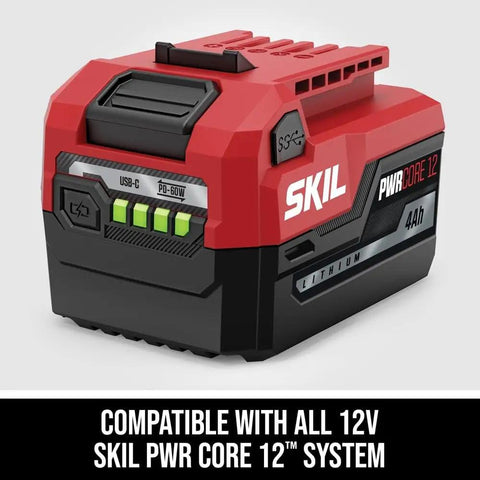 Heavy Duty Dual Purpose Beast Mode 12 Volt 4 Amp Hour Lithium Ion Power Tool Battery showing USB-C PD charging and LED indicators.