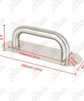 8 Inch Gate Handle Door Pull And Push Plate For Outdoor Gate Fence Garage Doors Plastic Aluminum Fire Doors French Doors Stainless Steel Brushed Nickel With Built To Last Stainless Construction And A Smooth Hand Brushed Finish For Easy Pull And Push