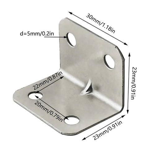 Heavy Duty 90 Degree Angle Plate Joining Connector For Metal Frames, Solid Steel Construction, Built To Last with measurements