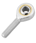 4 Pack 6mm Rod End Bearing With M6x1 Right Hand Thread Metric Outer Thread Joint Self Lubricating Heavy Duty Rod End 14 Degree Misalignment 7.65KN Static Load 7.2KN Dynamic Load, silver steel