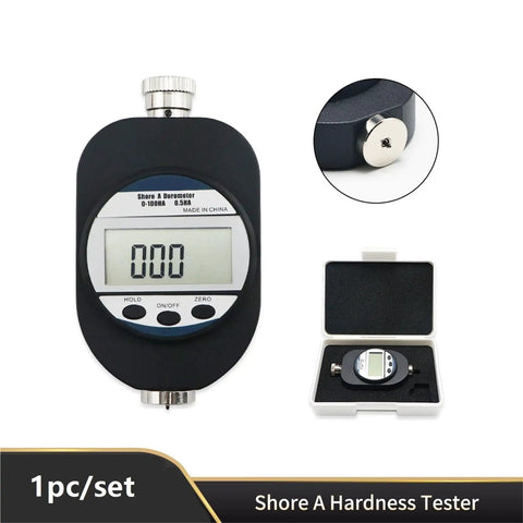 Hardness Tester Durometer 0 To 100 HA Shore A For Rubber Plastic And Leather With LCD Display Portable Handheld Gauge, 1pc/set in case