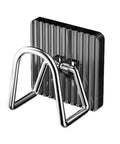Premium Badass Heavy Duty Self Adhesive Wall Hooks Slick Waterproof Bathroom Towel Holder No Drill Clothes Hat Hanger Multipurpose Industrial Grade Adhesive Base Gray, showcasing durable gray design with shiny chrome hook