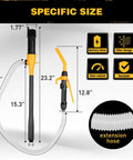 Portable Battery Powered Fuel And Water Transfer Pump sizes and features description with 16 inch tube and extension hose