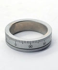Knurled Adjustment Dial Ring 50X38X15mm with precise 0 to 100 divisions, silver metal body, ideal for lathe and milling machine use.