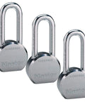 Three High Security Pro Series Keyed Alike Padlocks With BumpStop Technology, Hardened Steel Body, 6230NKALH-3, set of three locks