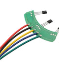 Badass 41F Hall Effect Sensor Board For 1000W To 2000W Brushless Motors On Electric Trikes, PCB with color-coded wires.
