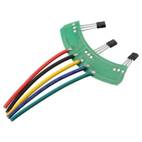 Badass 41F Hall Effect Sensor Board For 1000W To 2000W Brushless Motors On Electric Trikes, PCB with color-coded wires.