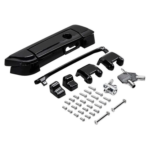 Harley Touring Trunk Lid Latch Kit With Keys Black Billet Zinc Alloy Direct Replacement For Road King Street Glide Electra Glide