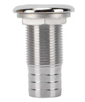 316 Stainless Steel Boat Thru Hull Fitting Hose Barb Connector For Marine Inlet And Outlet Ideal For Yachts And Boats Bilge Drain And Cooling System Three Quarters Inch Half Thread Outlet No Gasket