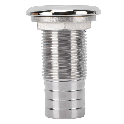 316 Stainless Steel Boat Thru Hull Fitting Hose Barb Connector For Marine Inlet And Outlet Ideal For Yachts And Boats Bilge Drain And Cooling System Three Quarters Inch Half Thread Outlet No Gasket