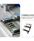 Heavy Duty Rubber Latches 2 Pack Stainless Steel T Handle Draw Latches close-up on toolbox