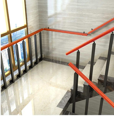 Tough As Nails Side Mount Stair Railings And Deck Balusters With Adjustable Angle Brackets Complete Hardware Kit Black 41 Inch indoor staircase view