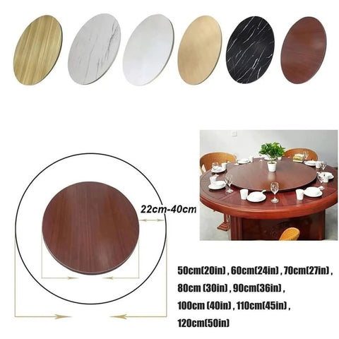 Gigantic Lazy Susan Turntable For Dining Tables 20 Inch Wooden Rotating Serving Tray Black Round Organizer For Kitchen Use Perfect For Parties And Gatherings