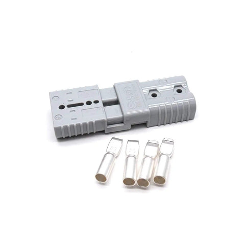 Beefy Heavy Duty Battery Quick Connect Plug 175A 1/0 AWG for Recovery Winch or Trailer with 4 terminal pins and 2 disconnects