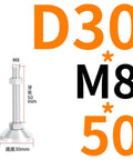 Stainless Steel Heavy Duty Adjustable Foot With Swivel Base For Lathe Legs Glide, Rust Resistant Screw In Leg Stopper, M8 50mm