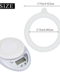 White silicone gasket ring for regular-mouth canning jars; 3.75 inch outer diameter, 2.75 inch inner diameter; pack of 8