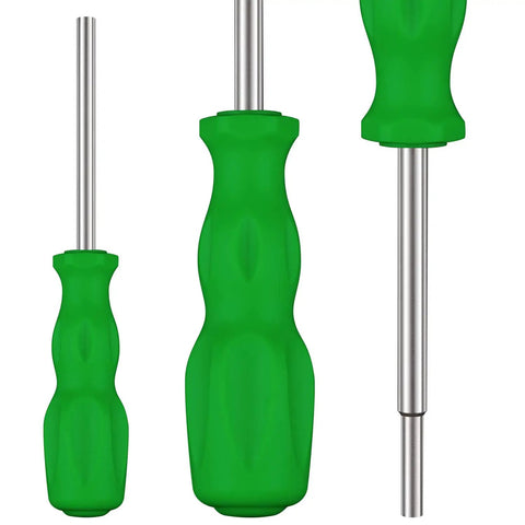 Gamer's Must Have Security Screwdriver Set With 3.8Mm And 4.5Mm Bits For Nintendo, Sega Consoles And Game Cartridges, Green Handle