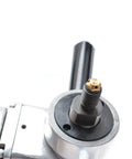 Close-up of the pneumatic water injection nozzle on the Beast 6 Inch Wet Grinder With Pneumatic Water Injection, Dust Free Cutting And Grinding Machine, 140mm Polishing Head, Variable Speed Control, Ergonomic Handle, BD 6083 For Granite Marble Concrete.