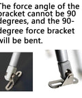 Close-up of Gas Strut Cabinet Lid Support Kit For Soft Close Cabinet Doors 150N with incorrect 90-degree installation angle.