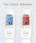 Touchless Infrared Forehead Thermometer For Home Use With 3 In 1 Digital LCD Display, No Contact Temperature Readings For Adults Kids And Baby, Fever Alarm, Memory Function, Quick, Accurate, Family Friendly, blue and red screen indicators