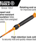 8-In-1 Insulated Screwdriver Set With Case 1000V Rated Includes Phillips 00 And 0 Slotted 3/32 And 1/8 Tamperproof Torx features