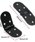 3 Inch Folding Flip Top Hinge For Cabinets And Doors Matte Black 4 Pack With Mounting Screws Quiet Close 180 Degree Swing