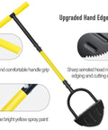 Heavy Duty Steel Workhorse Half Moon Edge Tool With Saw Tooth Blade For Clean Borders And Edges Long Comfortable Handle