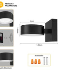 Durable Aluminum Outdoor Porch Sconce Light Waterproof Exterior Wall Lamp dimensions and installation accessories