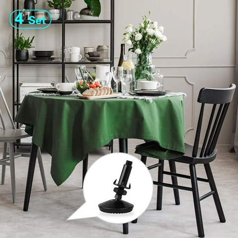 Dining table setup with Set Of 4 M10 Screw In Adjustable Leveling Feet For Furniture Heavy Duty Self Levelers inset image