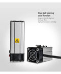 Heavy Duty Dc 24v Aluminum Cabinet Fan Heater With 200w Ptc Heating showing dual ball bearing axial flow fan design.