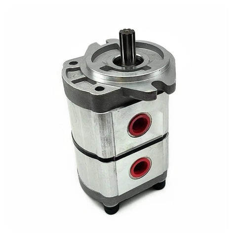 Essential Pgp51066g3lp Double Gear Pump For Hydraulic Oil Transfer With One Inlet And Two Outlet Ports. Precision Gear Meshing Offers Smooth, Pulsation-Free Flow And Consistent System Performance While Compact Housing Simplifies Installation Easily Fits