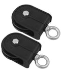 Heavy Duty 70mm Stainless Steel Cable Pulley Block Set With Silent Swivel Lifting Wheel For DIY Gym Pulley System, black dual blocks