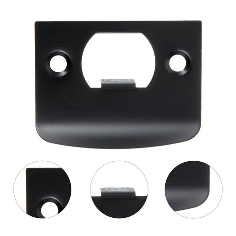 Stainless Steel Door Strike Plate Black For Exterior Doors Beefed Up Deadbolt Reinforcement And Adjustable Latch Restorer Easy Install Home Security Upgrade
