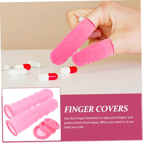 Badass 100 Pc Antistatic Latex Finger Sleeves Grippy Joint Guard used for finger protection while handling pills.